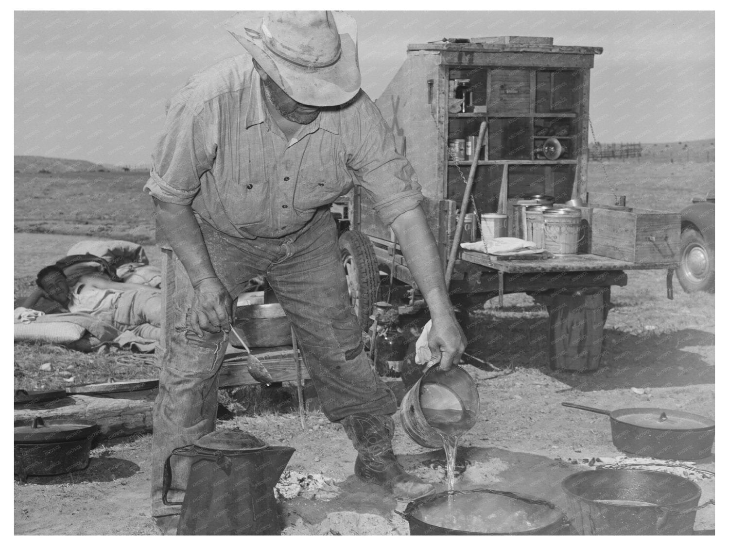Camp Cook at Walking X Ranch Marfa Texas May 1939 - Available at KNOWOL