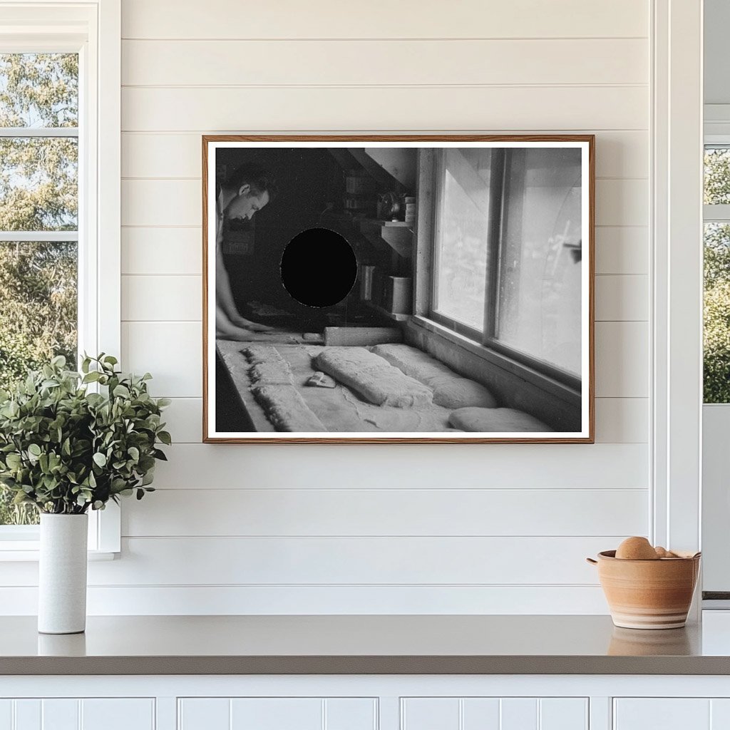 Camp Cook Blowing Dinner Horn Effie Minnesota 1937 - Available at KNOWOL