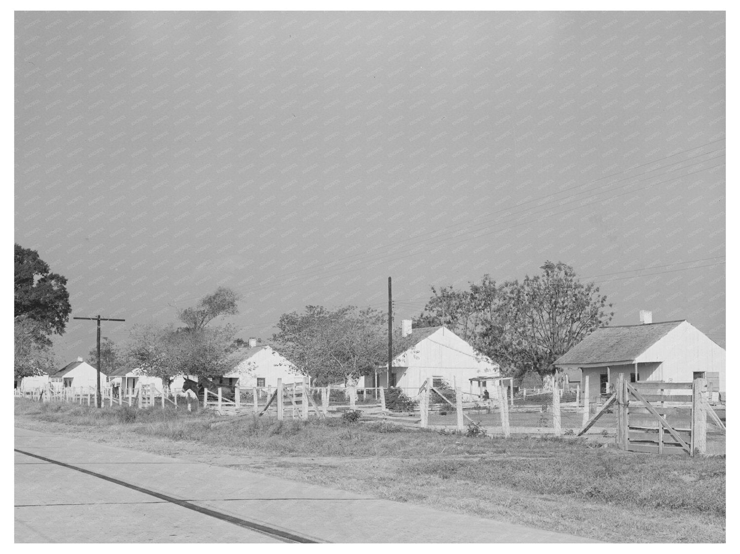 Cane Plantation Worker Houses New Roads Louisiana 1938 - Available at KNOWOL