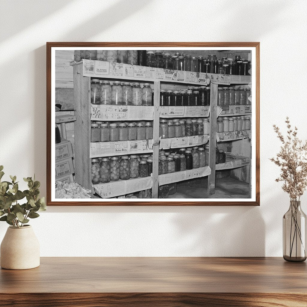 Canned Fruits and Vegetables in 1937 Cellar Minnesota - Available at KNOWOL