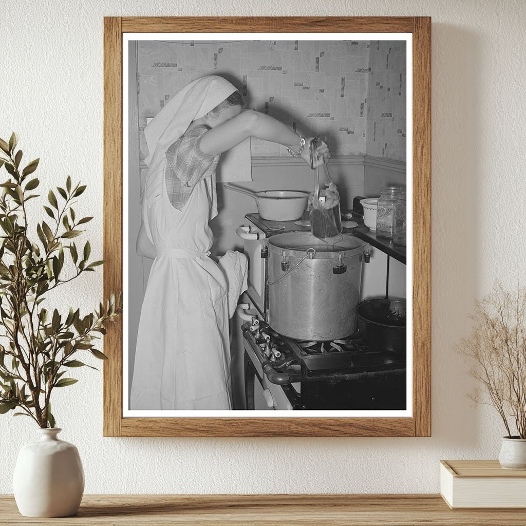 Canning Demonstration with Pressure Cooker San Angelo 1940 - Available at KNOWOL