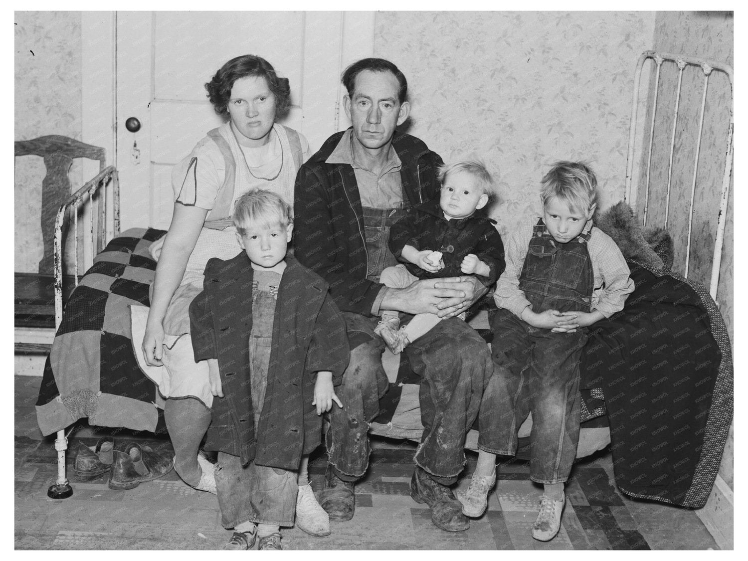 Carl Thorson Family in Drought Affected Crosby 1937 - Available at KNOWOL