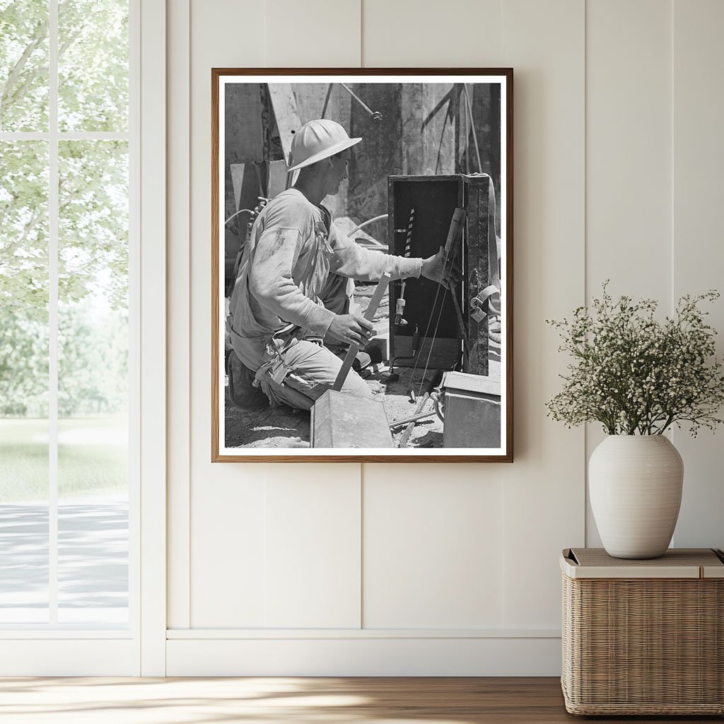 Carpenter at Shasta Dam California June 1942 - Available at KNOWOL