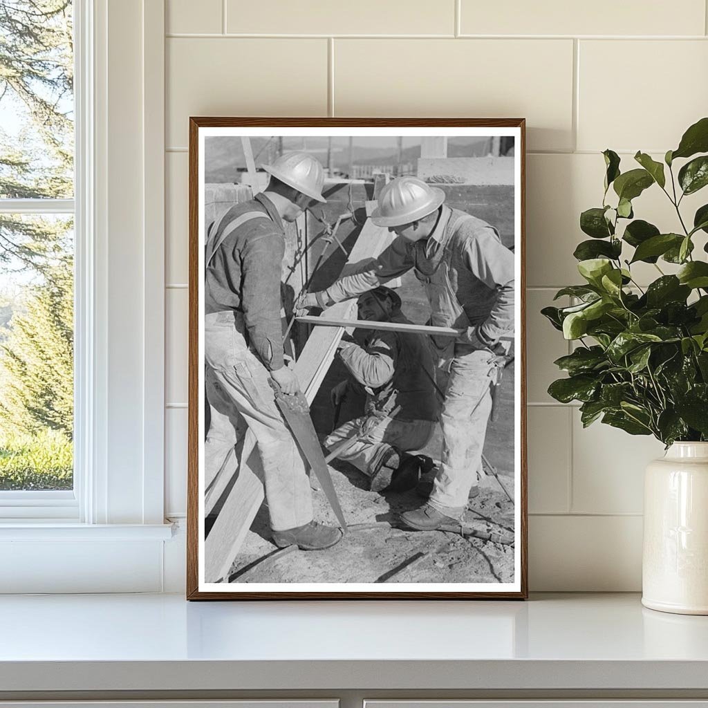 Carpenters at Shasta Dam December 1941 Vintage Photo - Available at KNOWOL