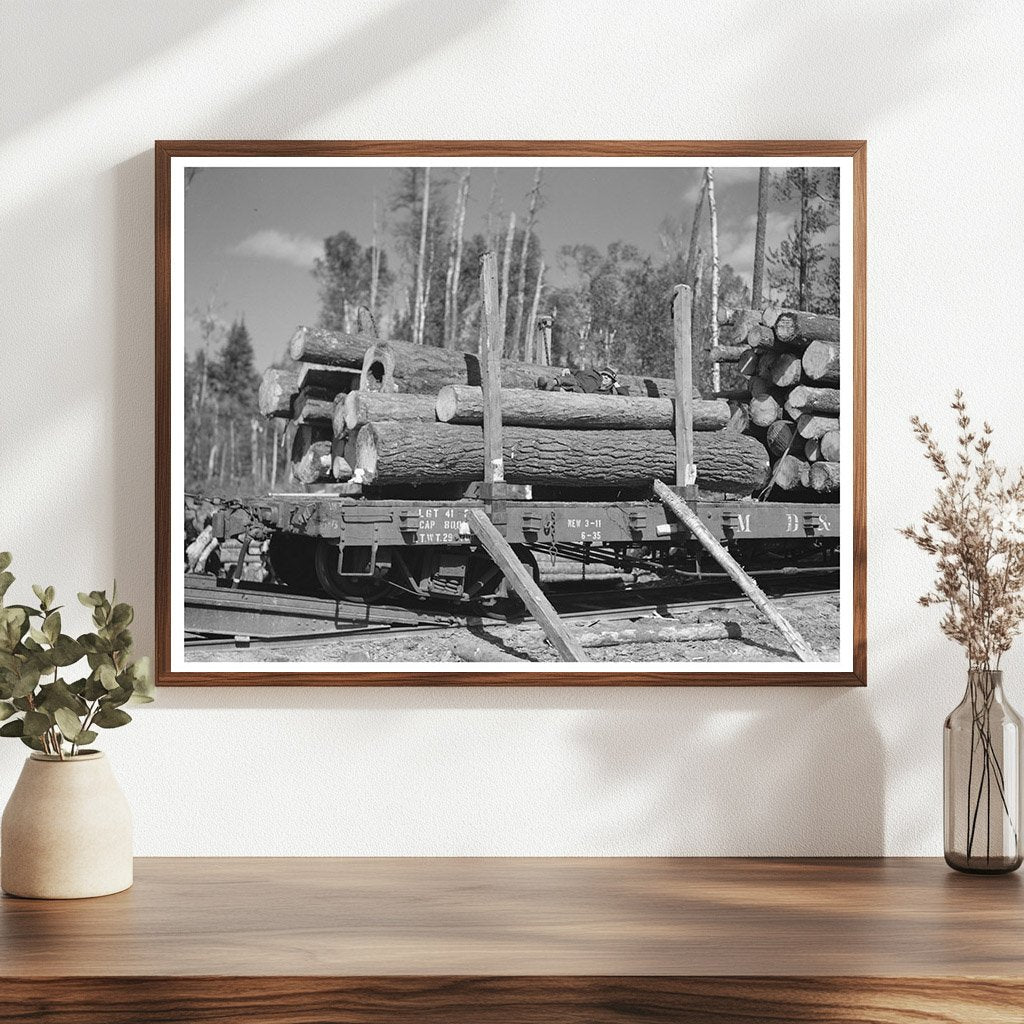 Carrying Lumber Near Effie Minnesota September 1937 - Available at KNOWOL