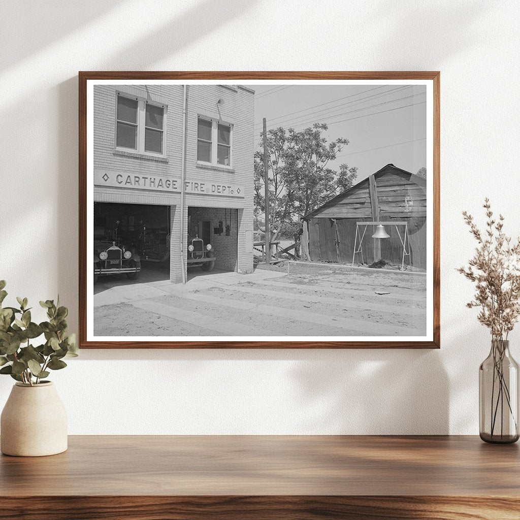 Carthage Texas Fire Station April 1939 Vintage Photo - Available at KNOWOL