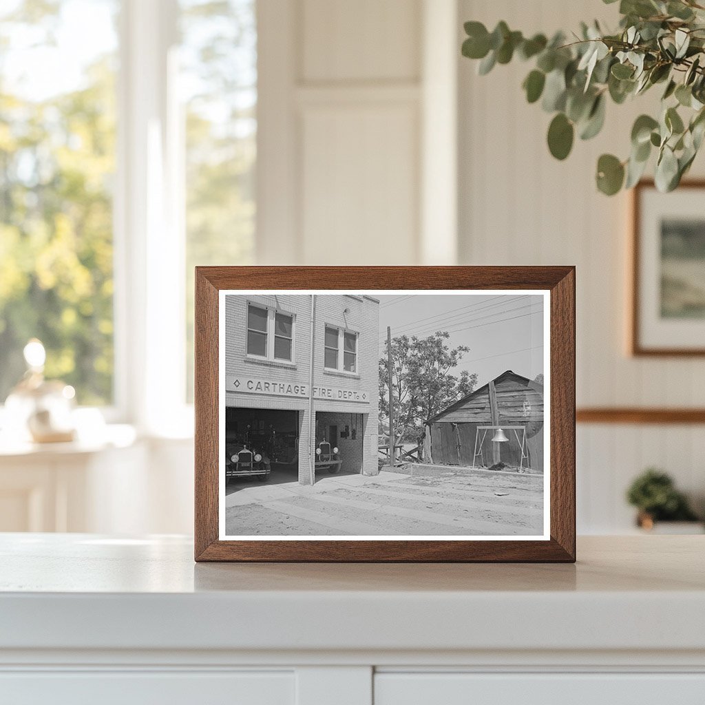 Carthage Texas Fire Station April 1939 Vintage Photo - Available at KNOWOL