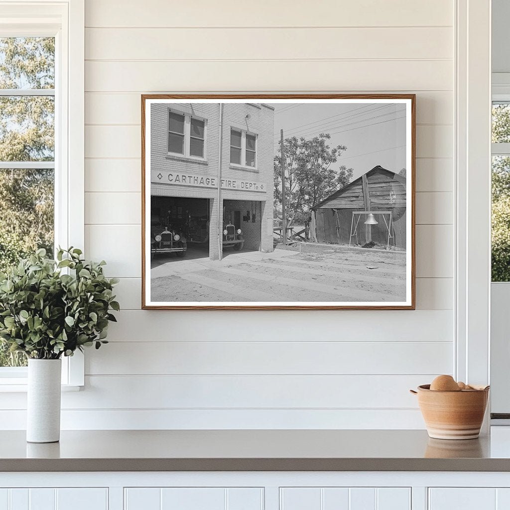 Carthage Texas Fire Station April 1939 Vintage Photo - Available at KNOWOL