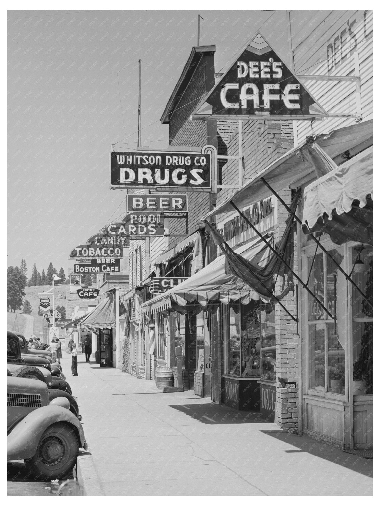 Cascade Idaho Street Scene June 1941 Economic Activities - Available at KNOWOL