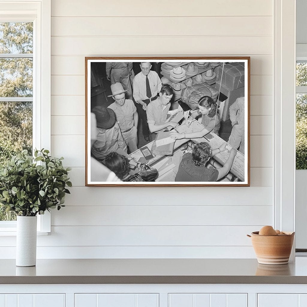 Cashiers Desk in San Augustine Texas April 1939 - Available at KNOWOL