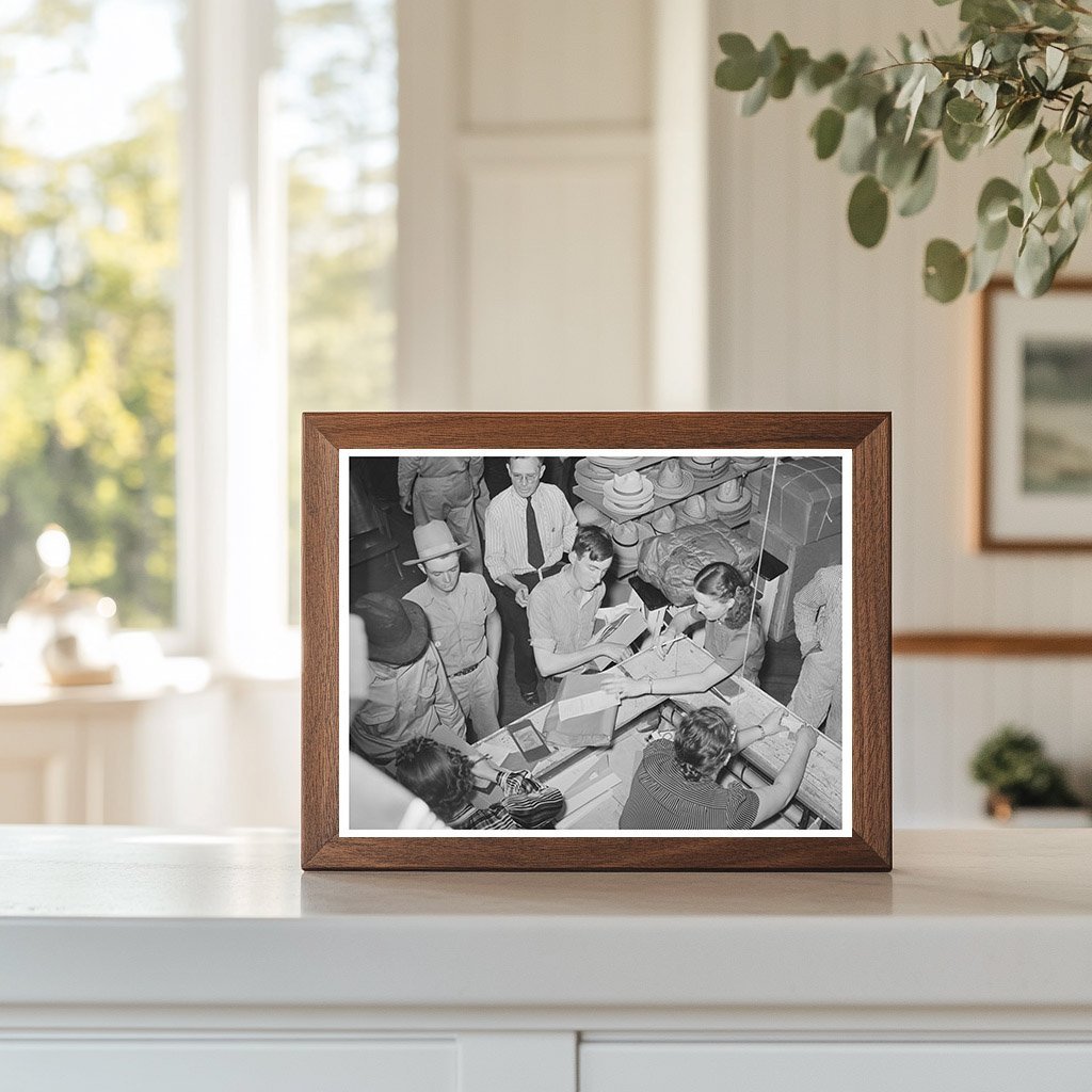 Cashiers Desk in San Augustine Texas April 1939 - Available at KNOWOL