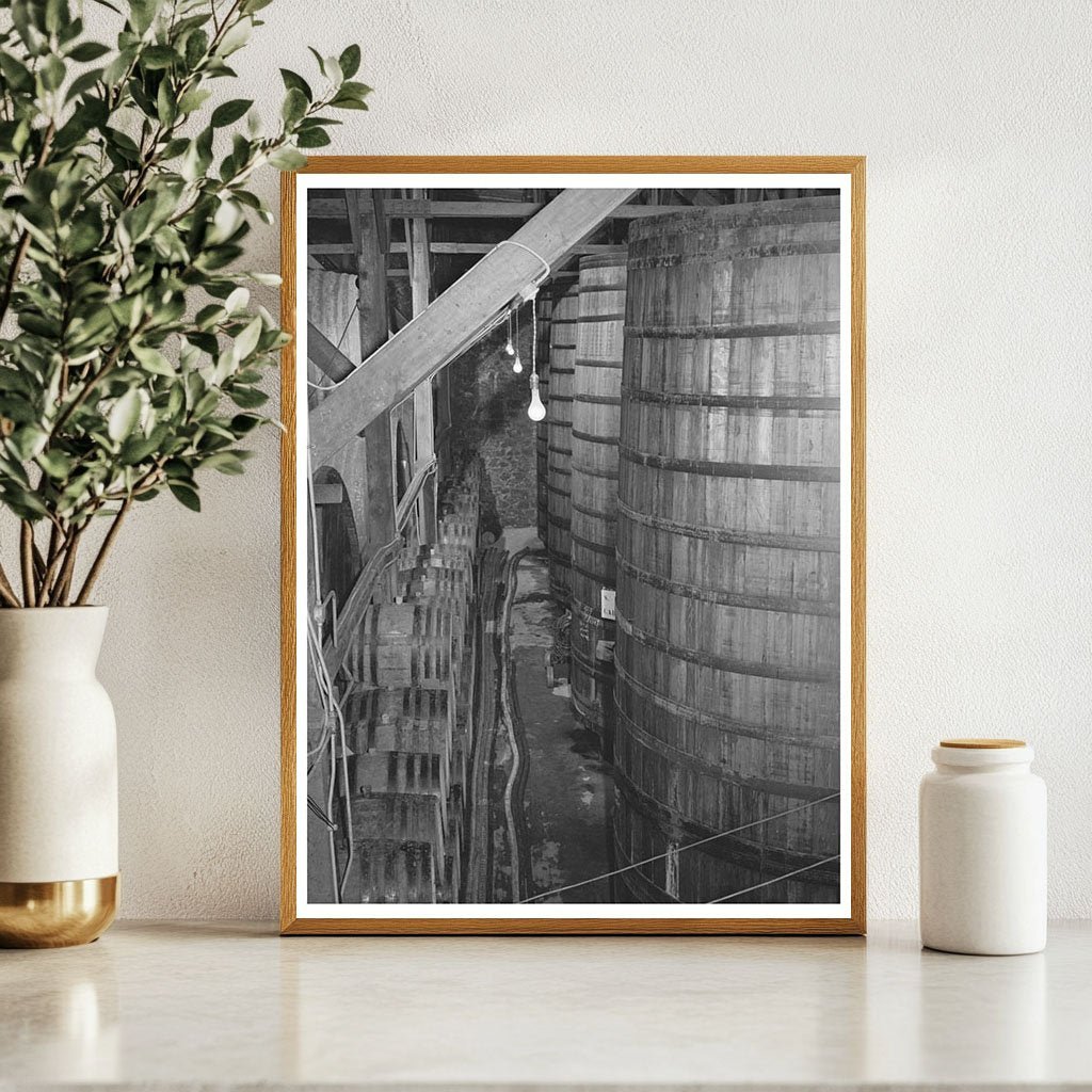Casks of Aging Wine Sonoma County January 1942 - Available at KNOWOL