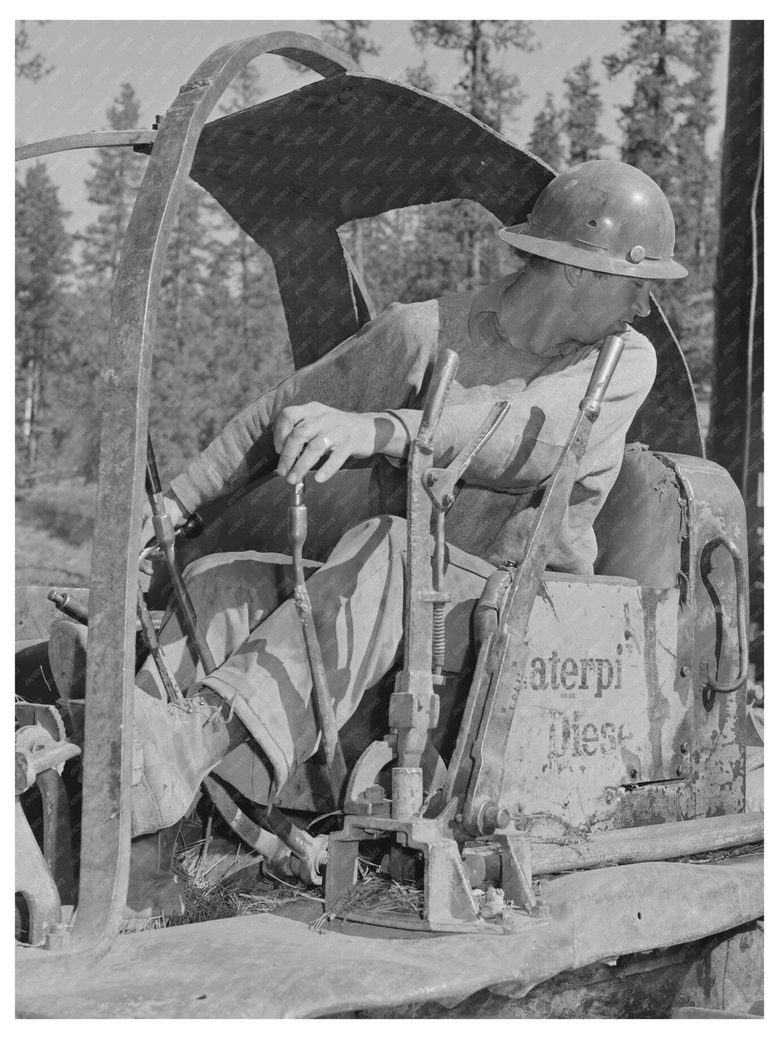 Caterpillar Operator in Malheur National Forest 1942 - Available at KNOWOL
