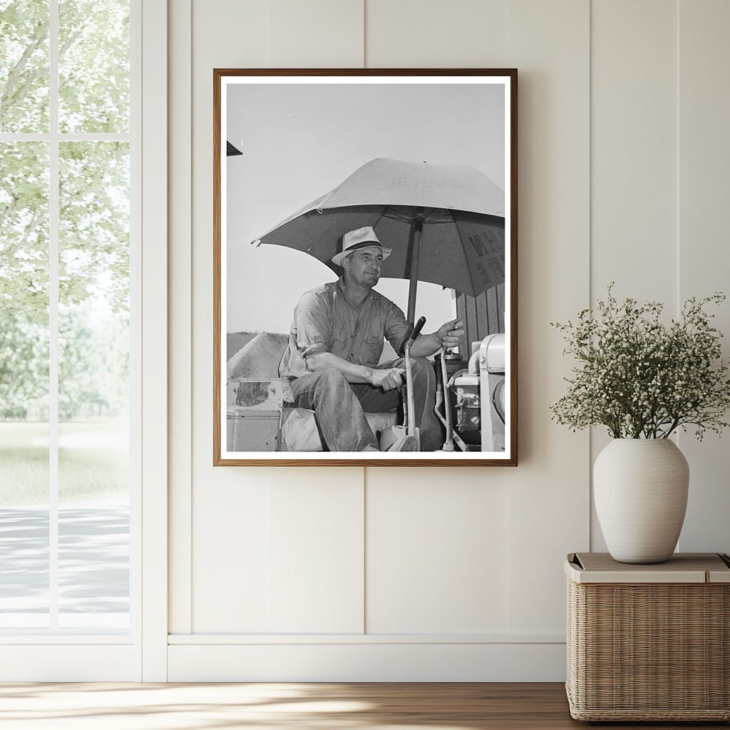 Caterpillar Tractor Driver in Whitman County Wheat Field 1941 - Available at KNOWOL