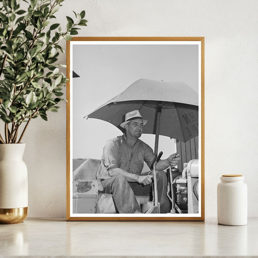 Caterpillar Tractor Driver in Whitman County Wheat Field 1941 - Available at KNOWOL