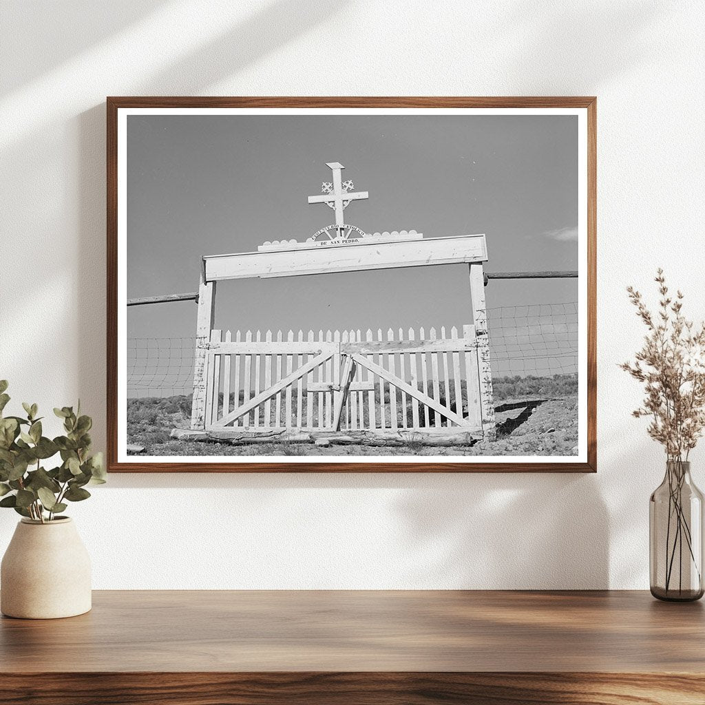 Catholic Cemetery Entrance Questa Taos County New Mexico 1939 - Available at KNOWOL