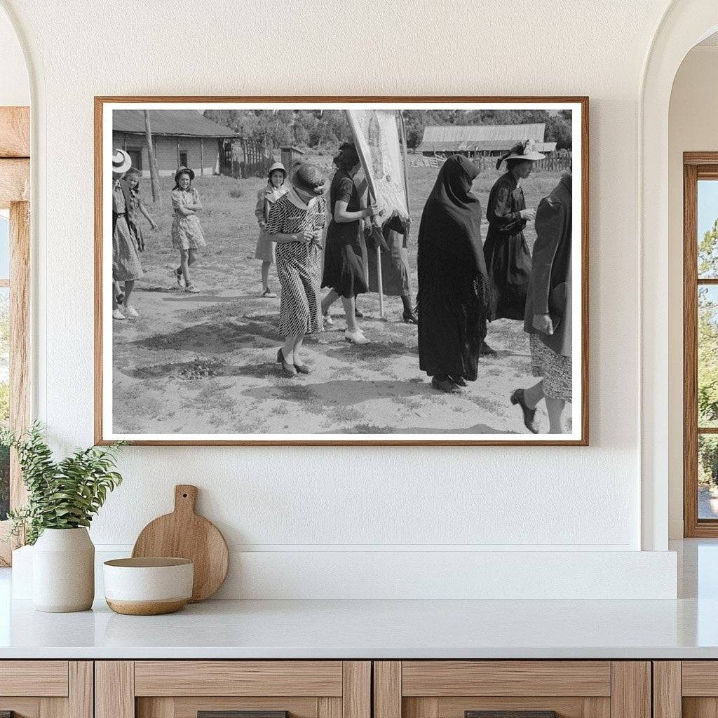 Catholic Procession Honoring Saint Penasco New Mexico 1940 - Available at KNOWOL