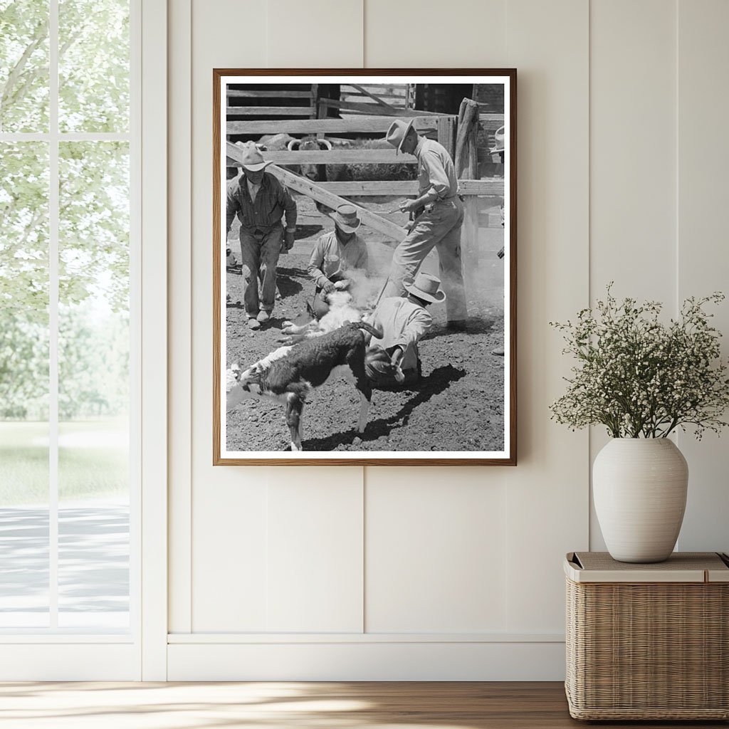 Cattle Inoculation at Walking X Ranch May 1939 - Available at KNOWOL