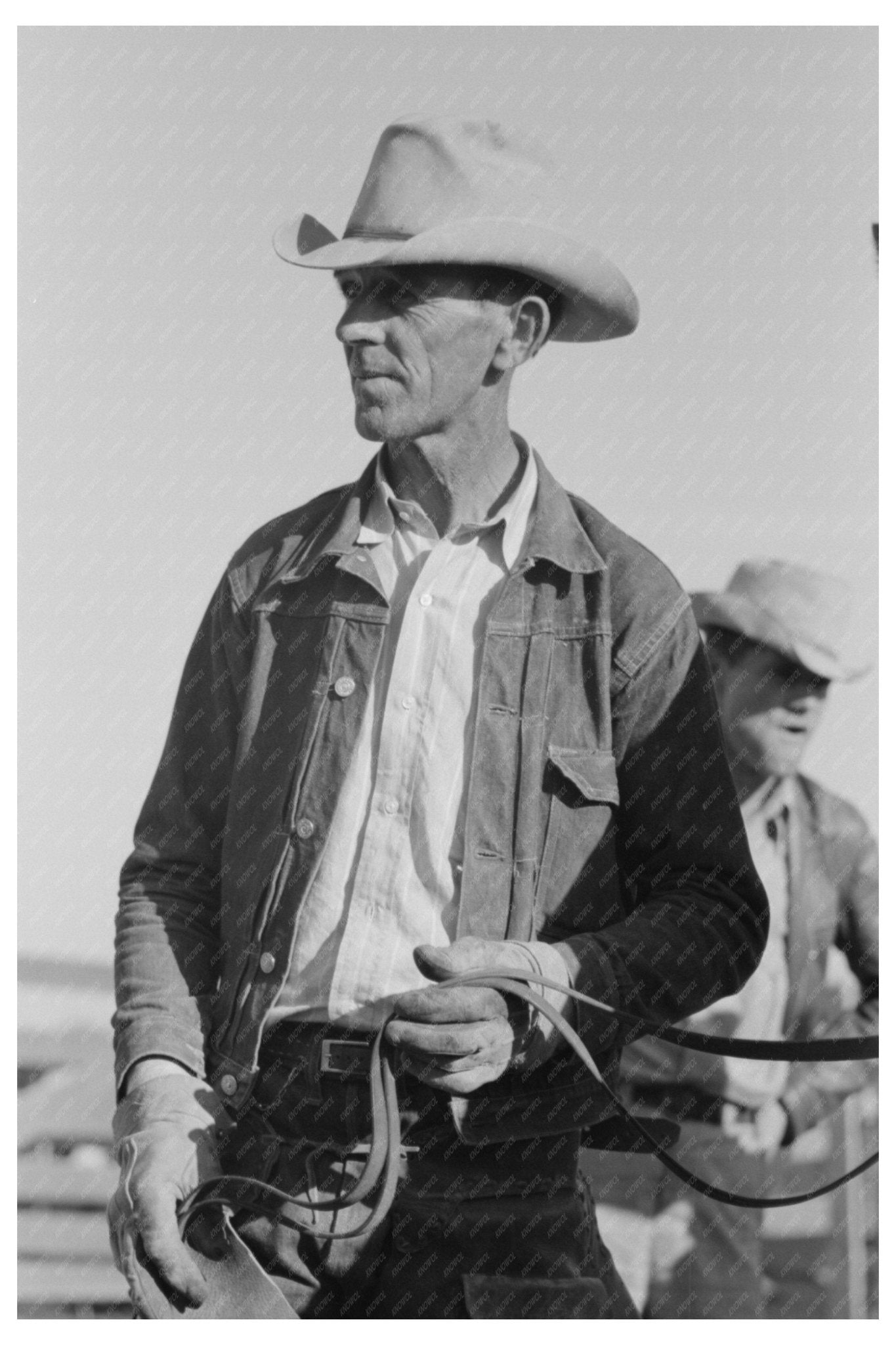 Cattlemen at San Angelo Stockyard Texas November 1939 - Available at KNOWOL