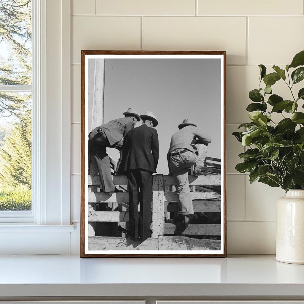 Cattlemen at San Angelo Stockyards November 1939 - Available at KNOWOL