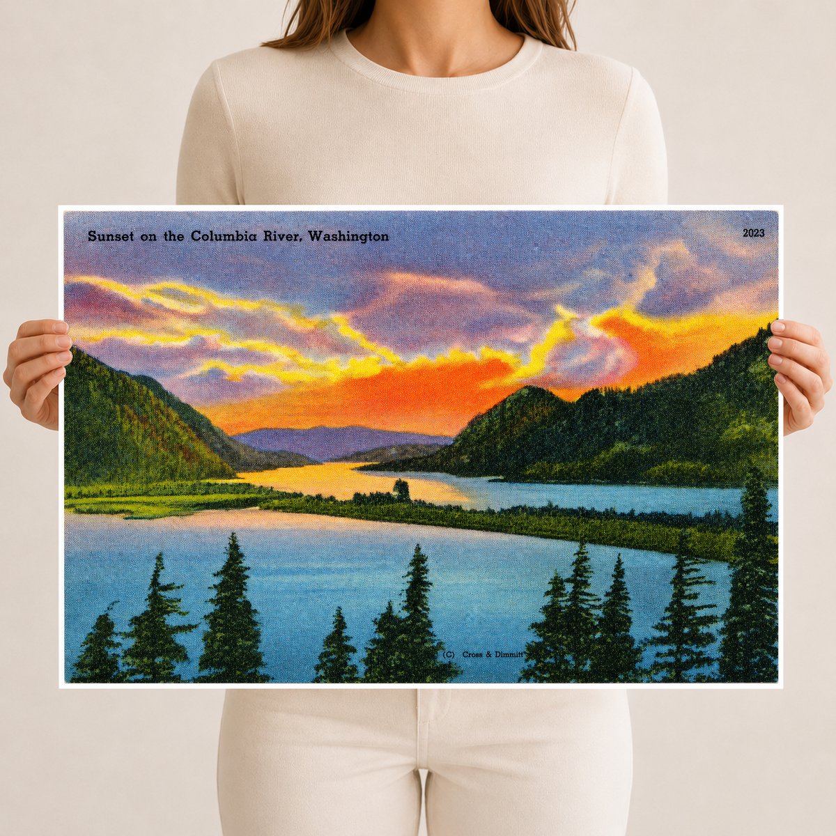 Columbia River, WA: Sunset on the Columbia River