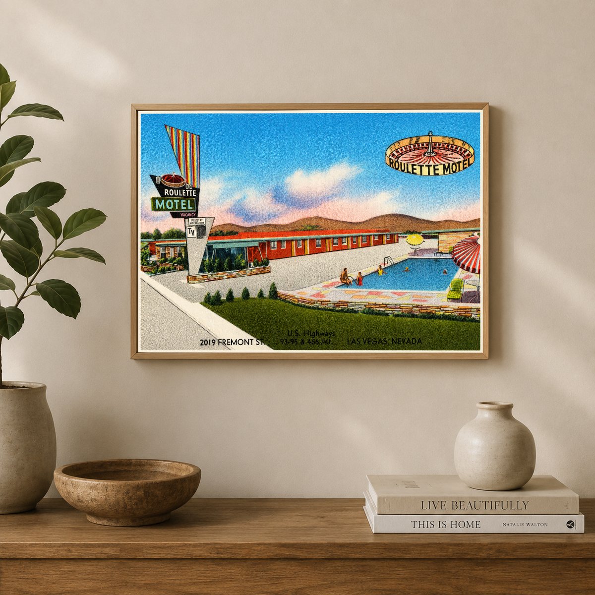 Las Vegas, NV: Roulette Motel, U.S. Highways, 2019 Fremont St.... 93 - 95 & 466 Alt.... Las Vegas
