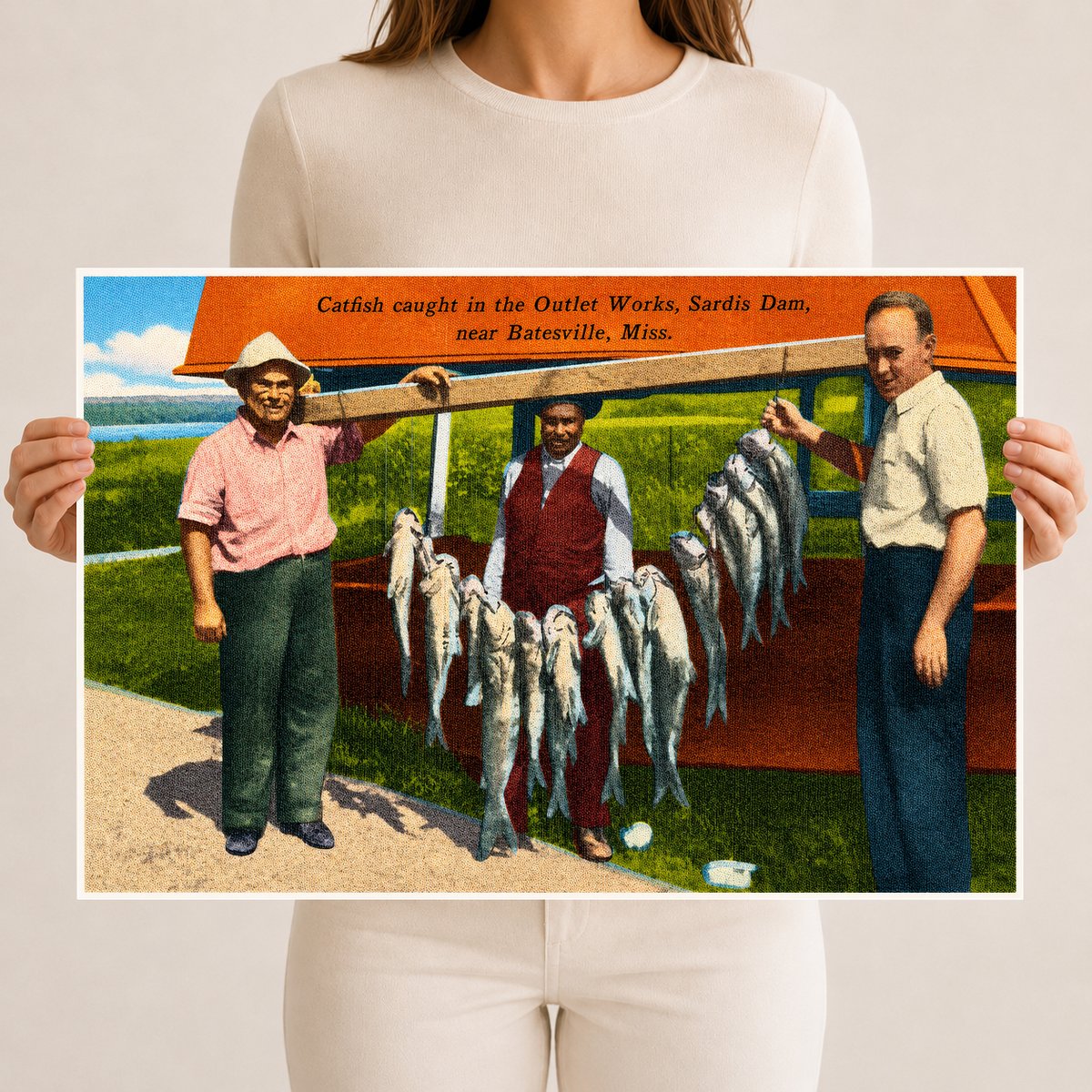 Sardis Lake, MS: Catfish caught in the outlet works, Sardis Dam, near Batesville