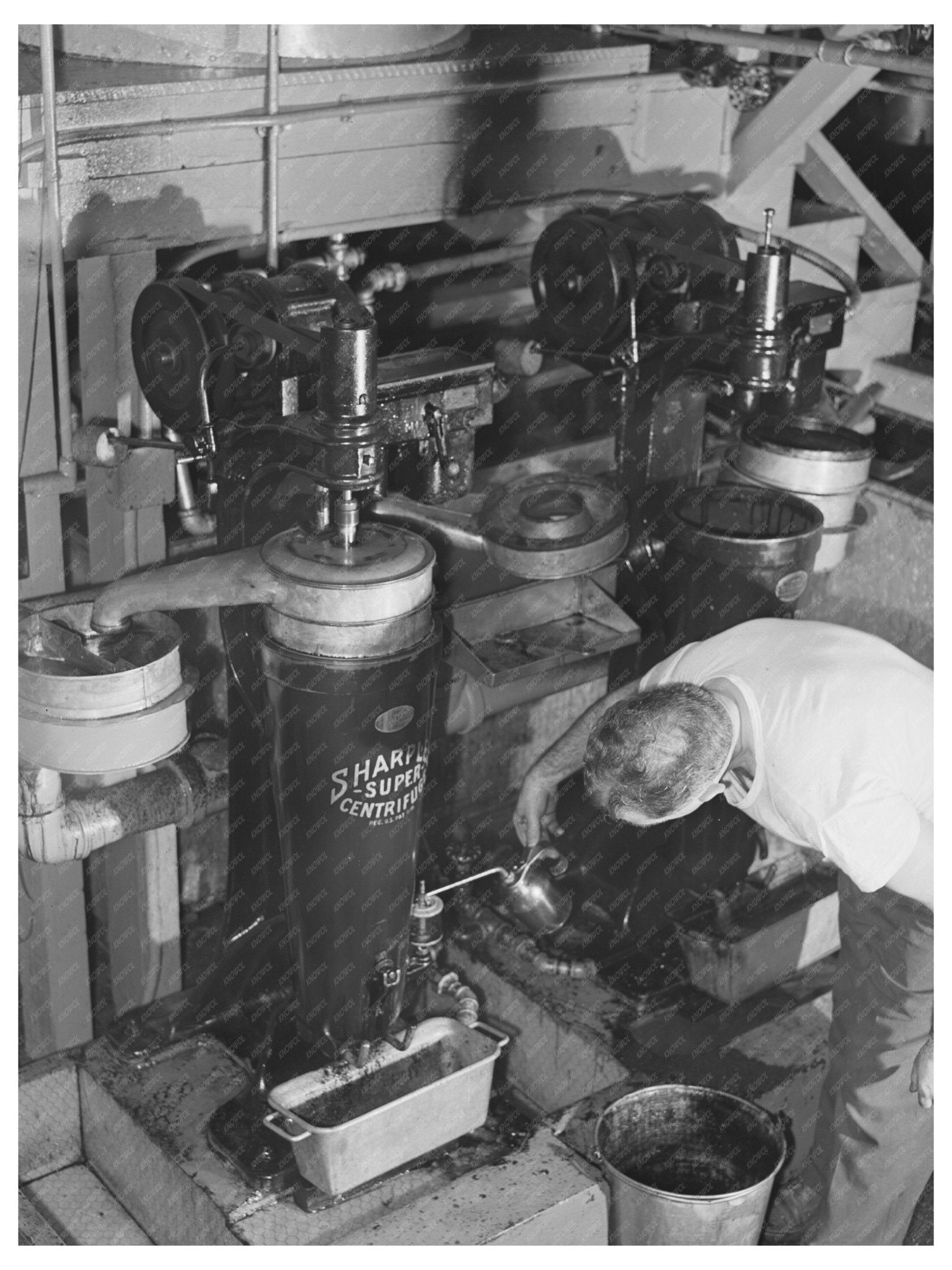 Centrifuges in Olive Oil Production February 1942 - Available at KNOWOL