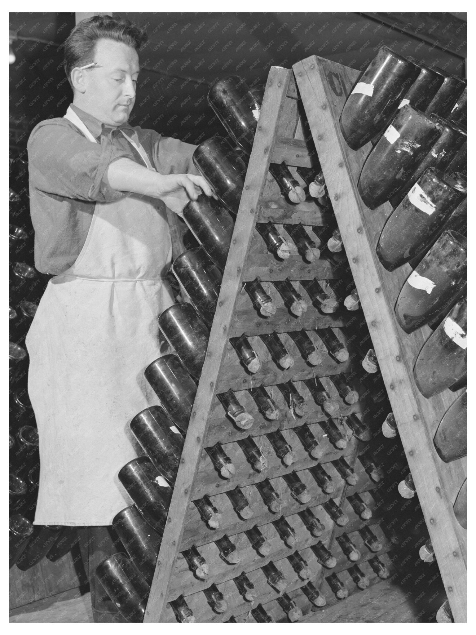 Champagne Fermentation Process Sonoma County January 1942 - Available at KNOWOL