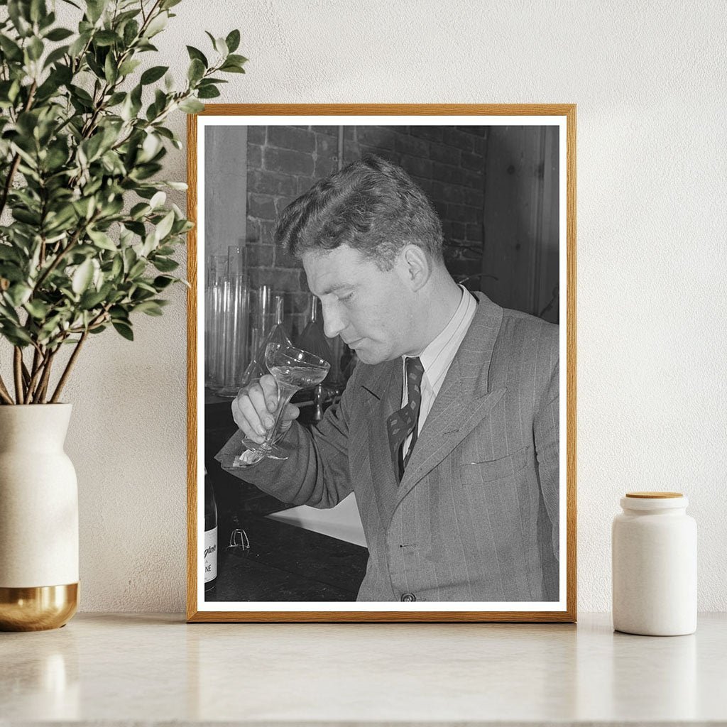 Champagne Master Testing Quality in Sonoma County 1942 - Available at KNOWOL