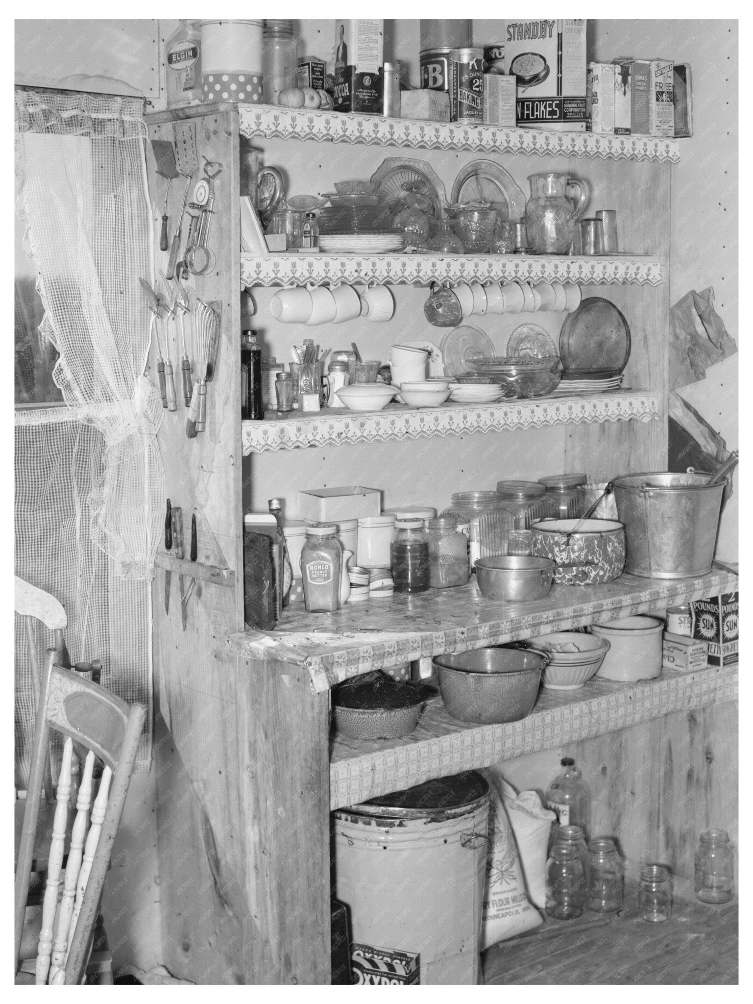 Charles Swanson Kitchen Near Northome Minnesota 1937 - Available at KNOWOL