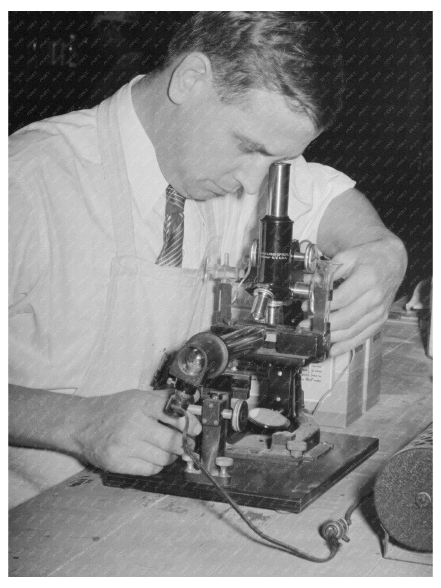 Chemist Testing Sweet Potato Starch in Mississippi 1938 - Available at KNOWOL