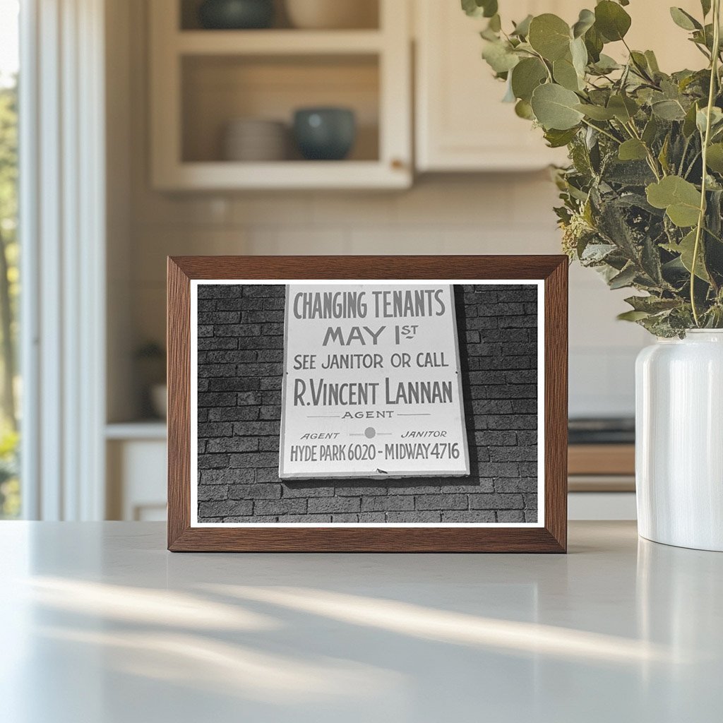 Chicago Apartment Sign for Black Tenants April 1941 - Available at KNOWOL