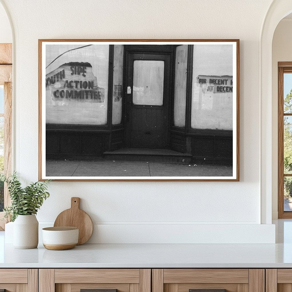 Chicago Entrance Sign Reflecting 1941 Social Divisions - Available at KNOWOL