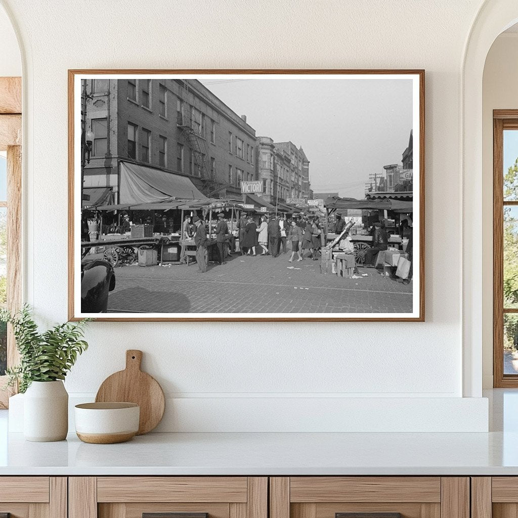 Chicago Intersection at Maxwell and Halsted Streets 1941 - Available at KNOWOL