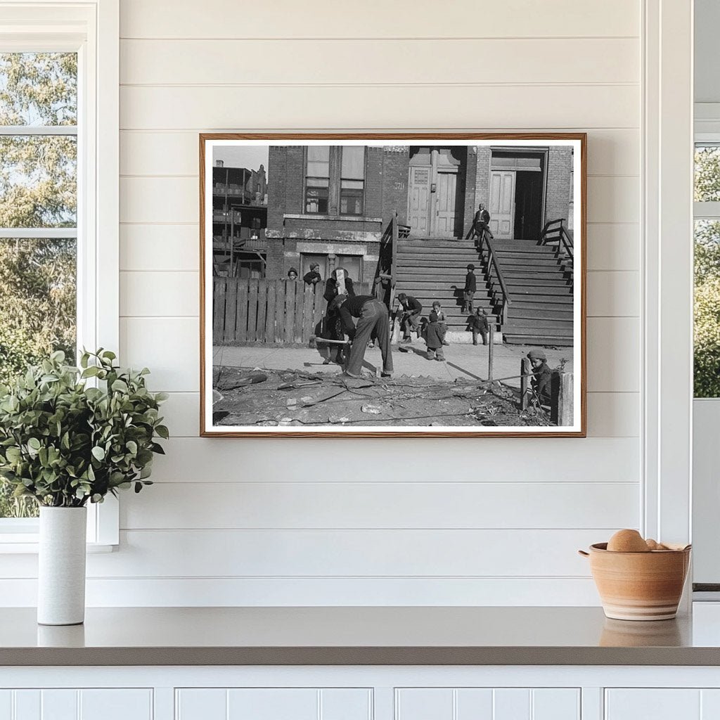 Chicago South Side Apartment Building April 1941 - Available at KNOWOL