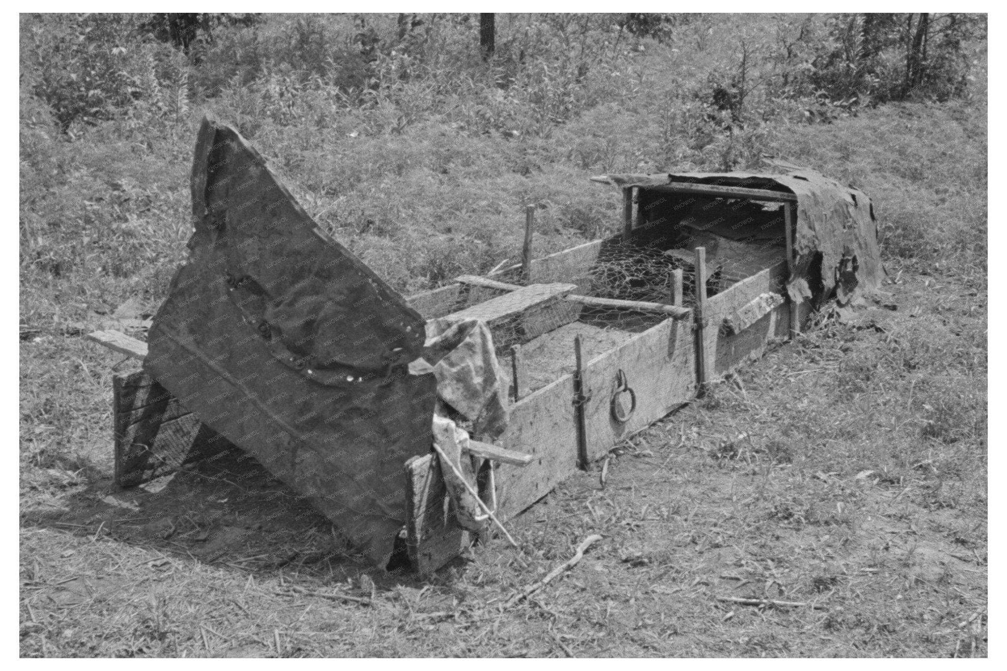 Chicken Coop on Tenant Farm McIntosh County Oklahoma 1939 - Available at KNOWOL