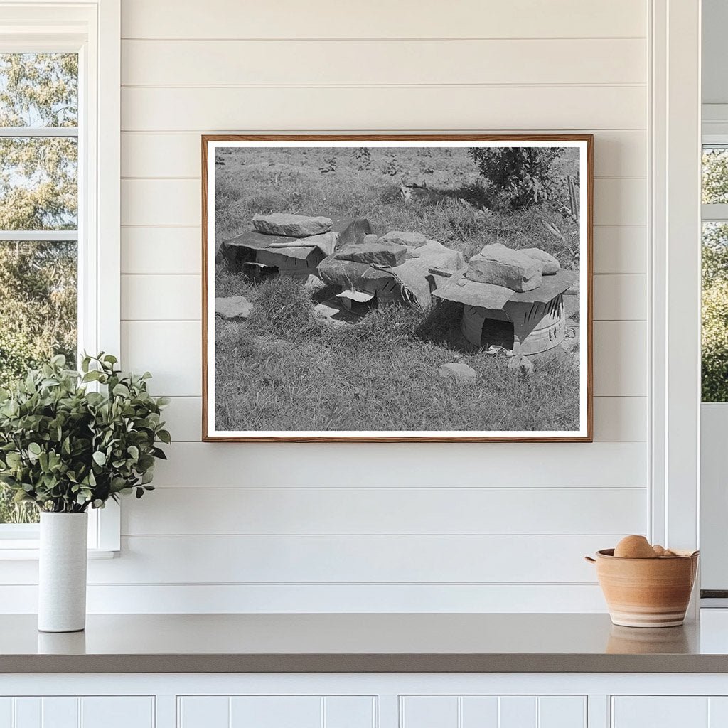 Chicken Houses of Tenant Farmer in Sallisaw Oklahoma 1939 - Available at KNOWOL
