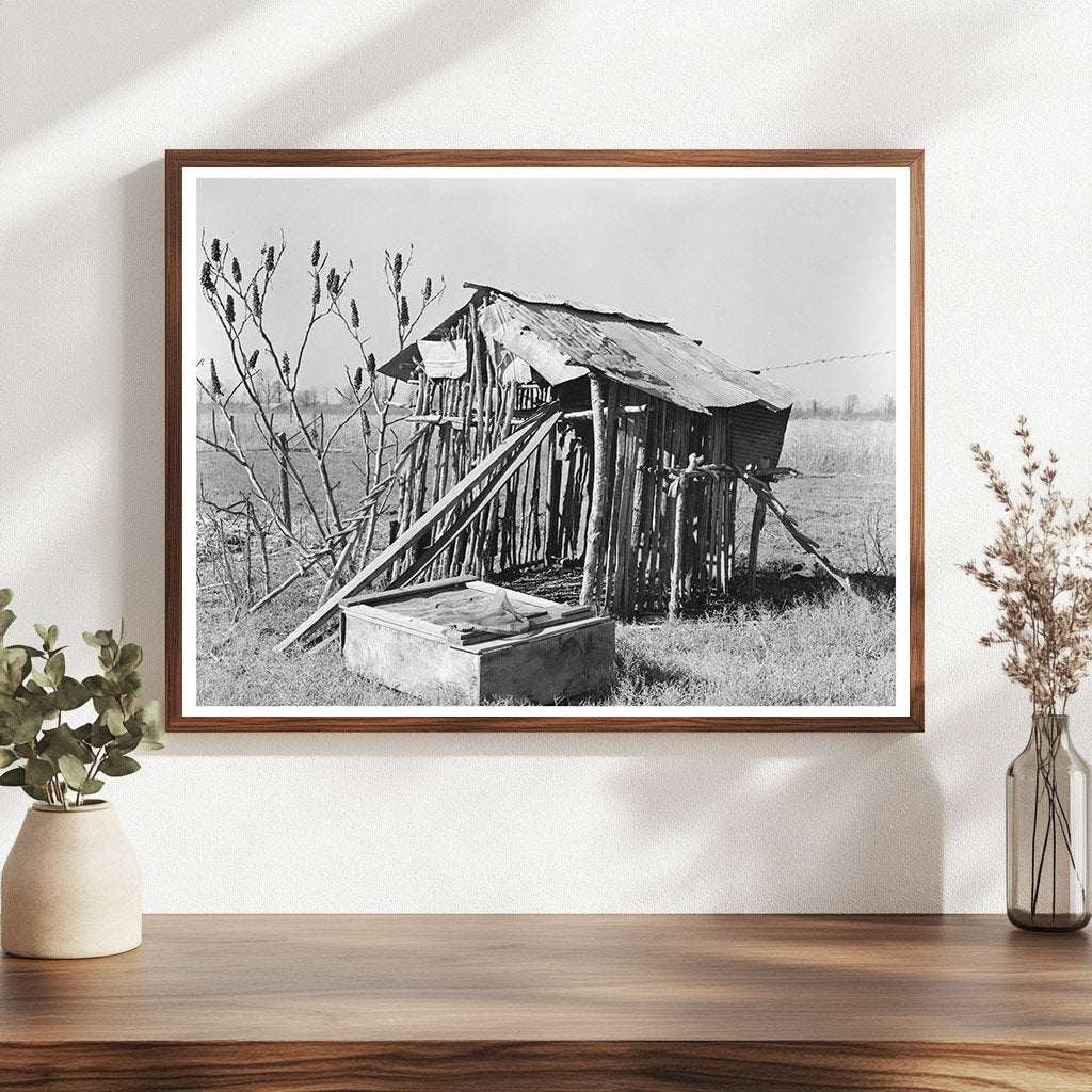 Chicken Shed on Sharecropper Farm Transylvania Louisiana 1939 - Available at KNOWOL