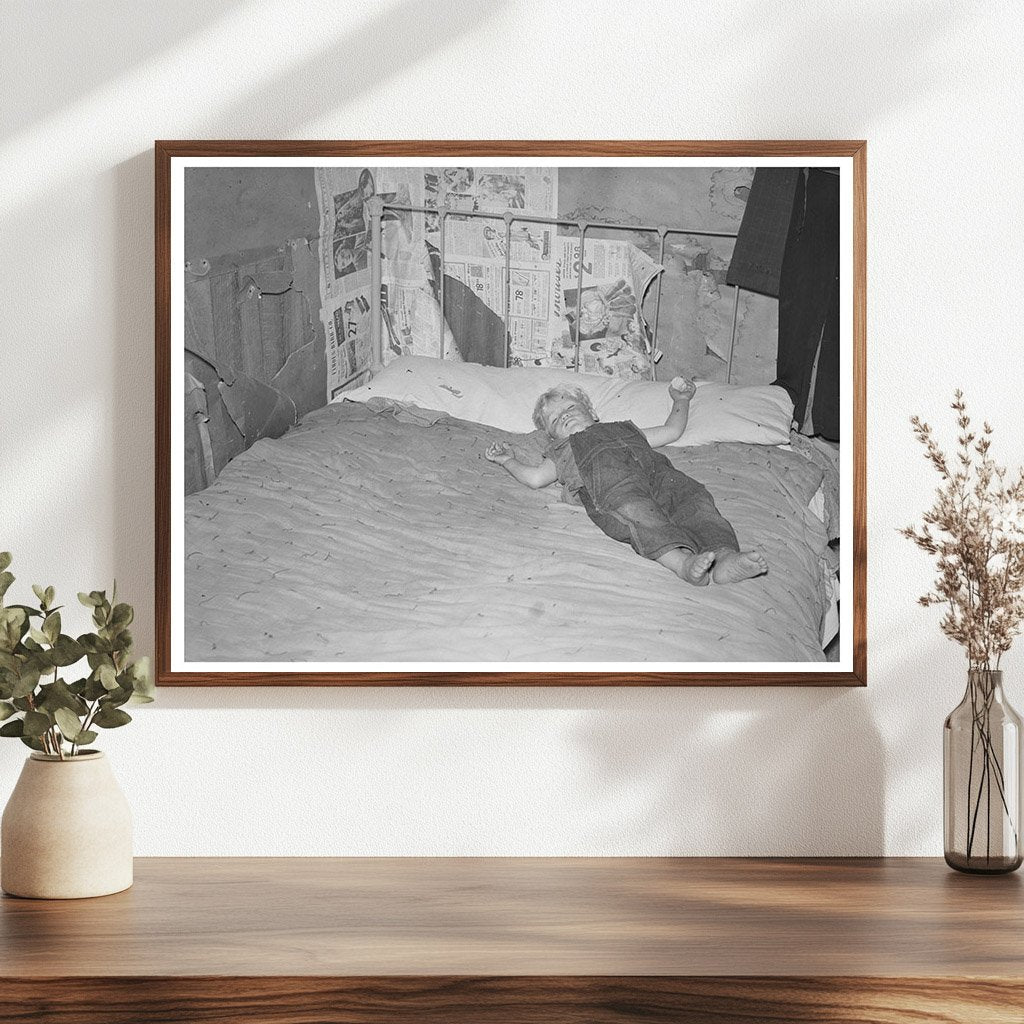 Child Asleep in Shack Home Southeast Missouri May 1938 - Available at KNOWOL
