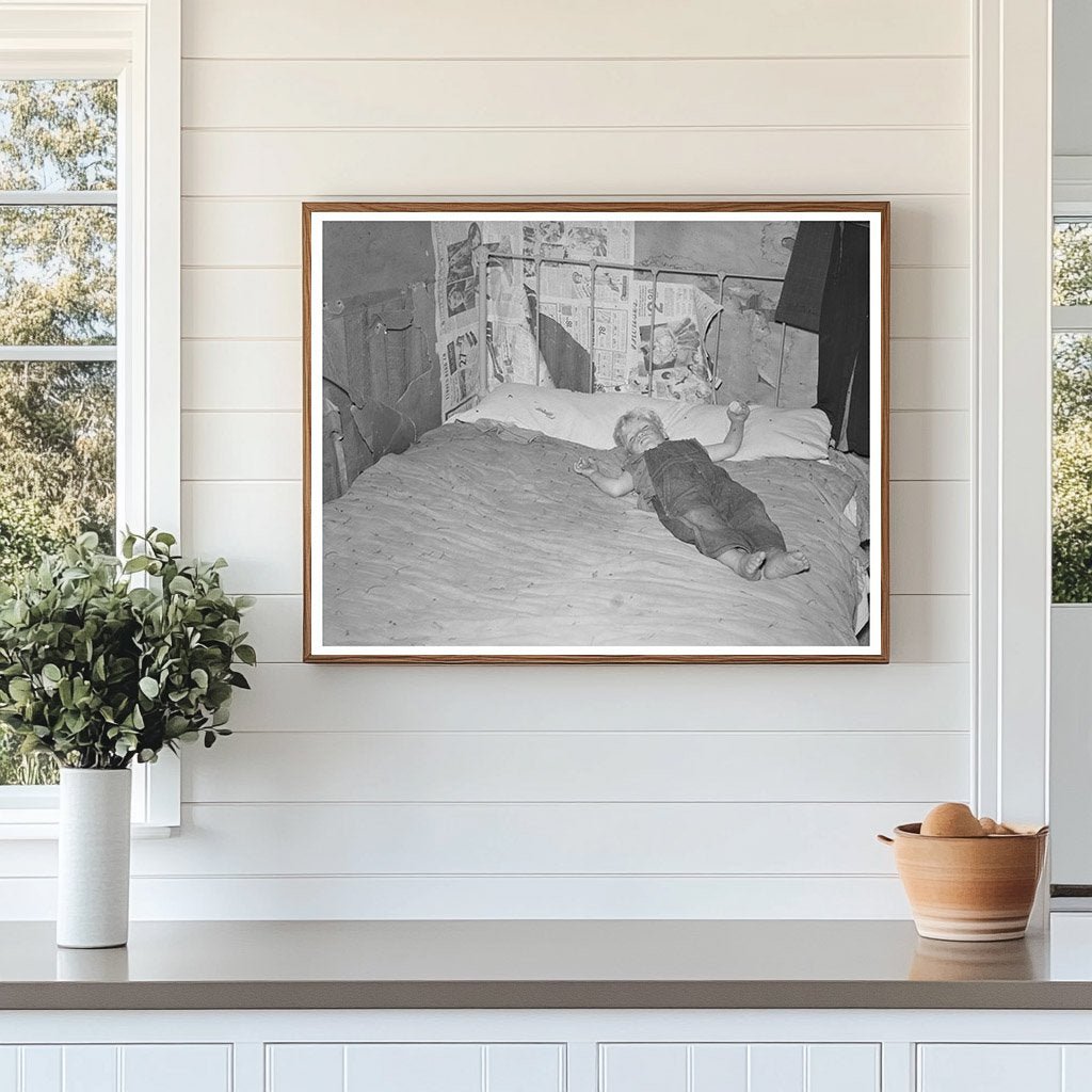 Child Asleep in Shack Home Southeast Missouri May 1938 - Available at KNOWOL