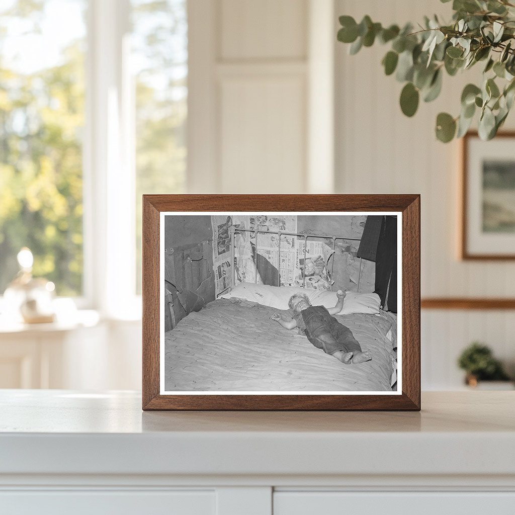 Child Asleep in Shack Home Southeast Missouri May 1938 - Available at KNOWOL