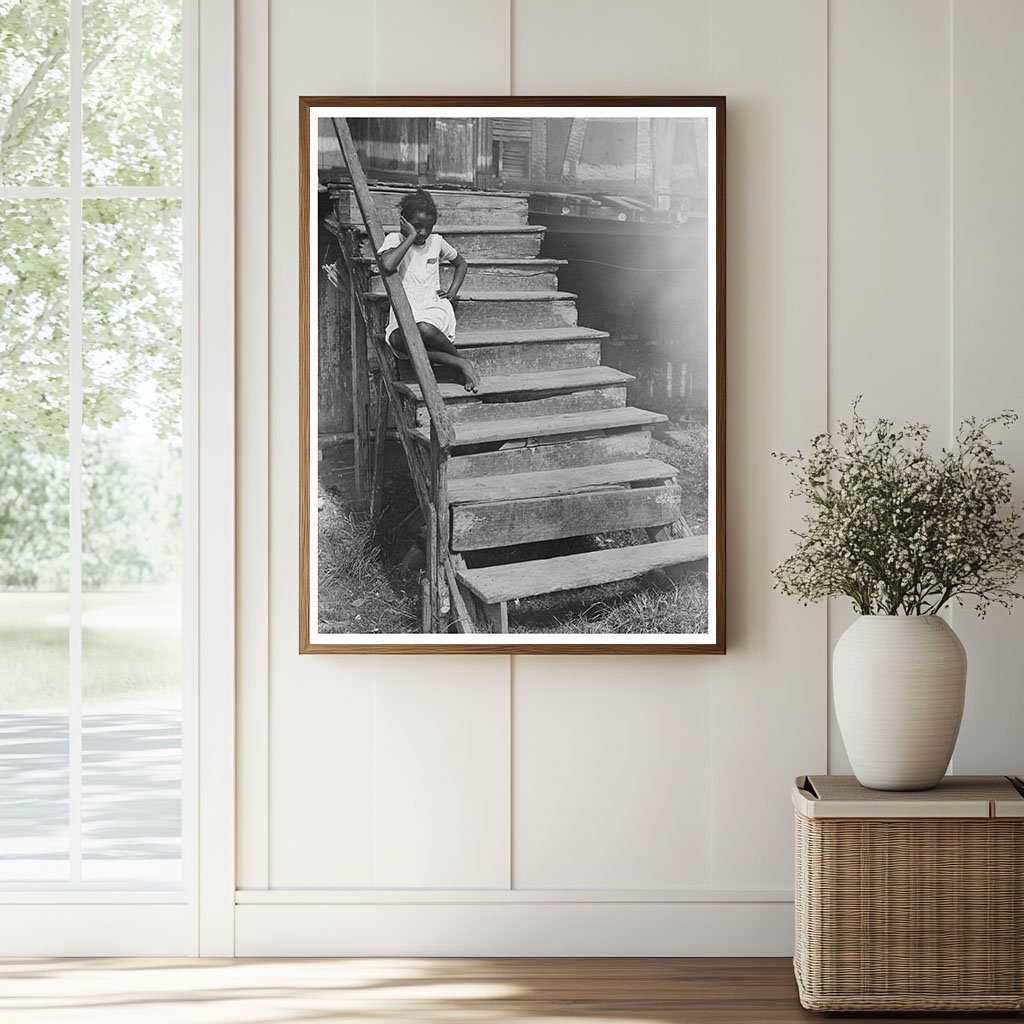 Child by Trepagnier House in Norco Louisiana 1938 - Available at KNOWOL