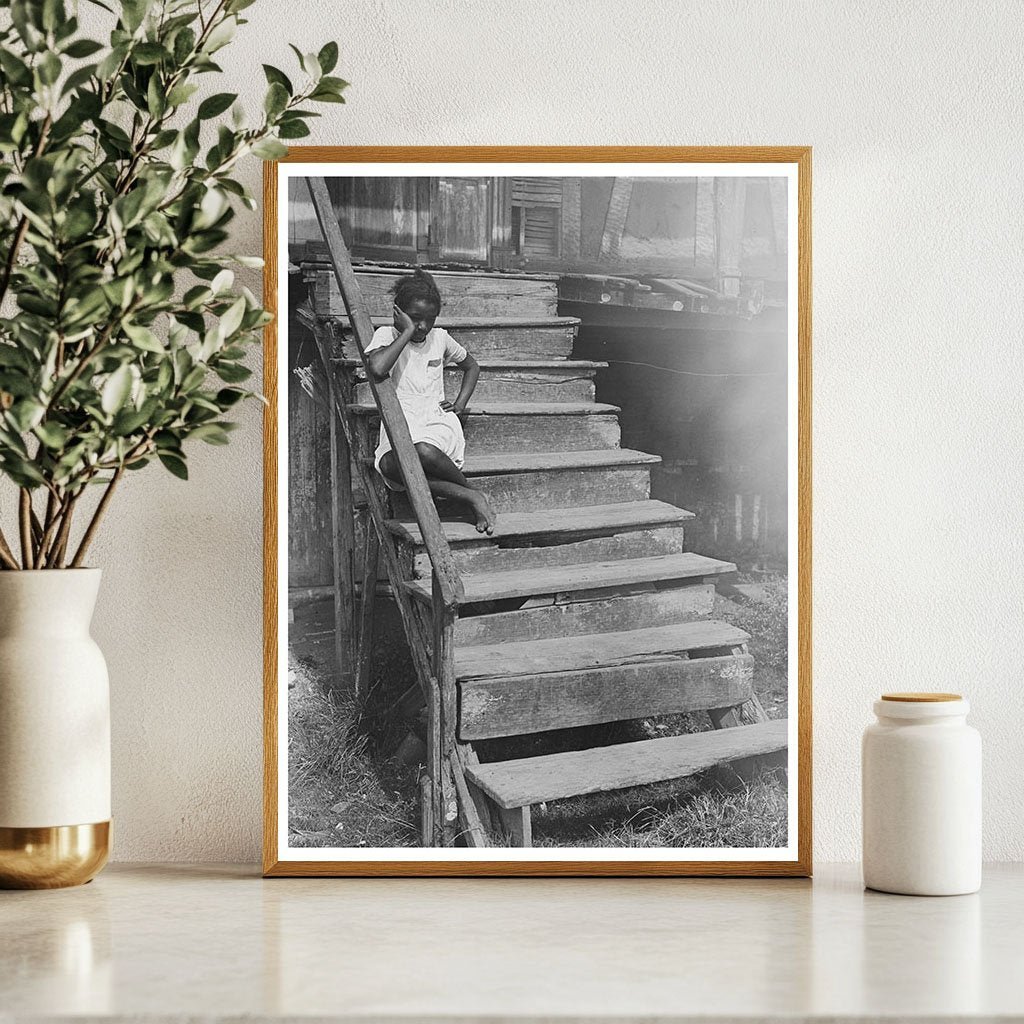 Child by Trepagnier House in Norco Louisiana 1938 - Available at KNOWOL