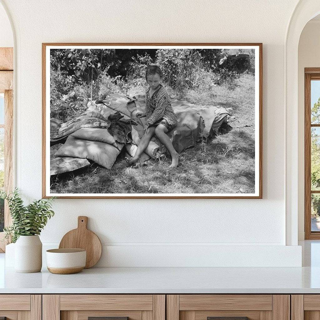 Child in Agricultural Laborers Camp Sequoyah County 1939 - Available at KNOWOL