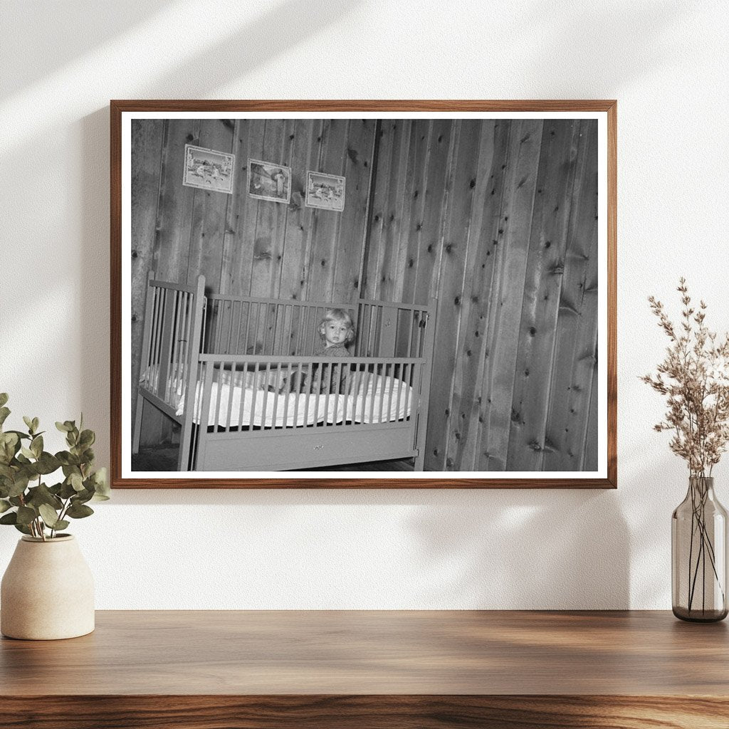 Child in Bed at Farm Home Arkansas 1938 - Available at KNOWOL