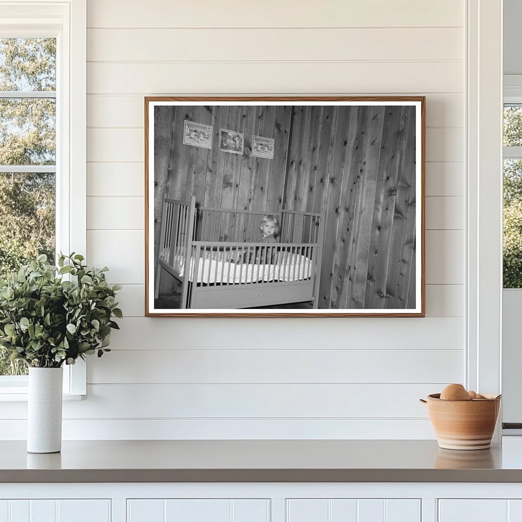 Child in Bed at Farm Home Arkansas 1938 - Available at KNOWOL
