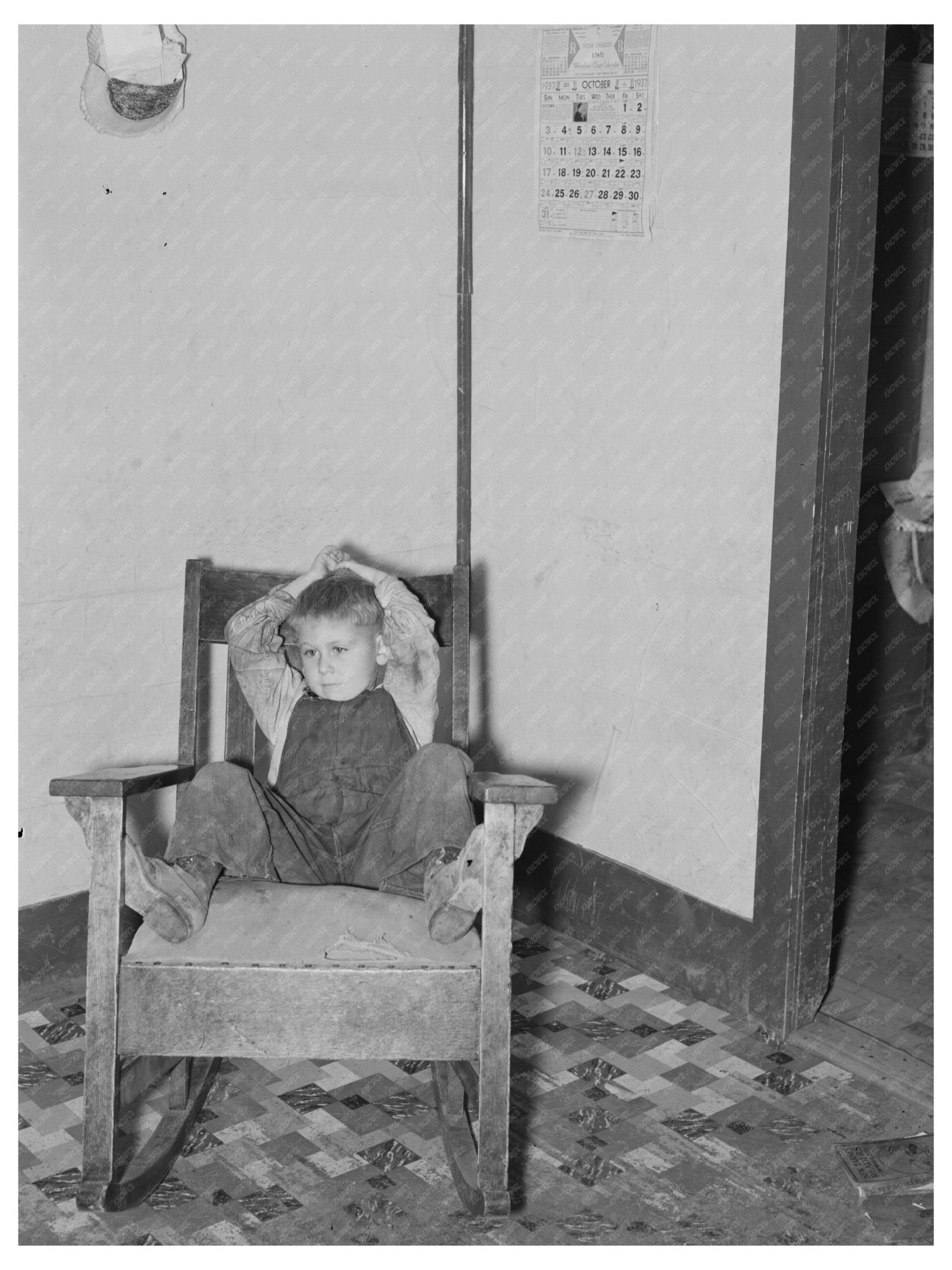 Child in Drought - Affected Area Williston North Dakota 1937 - Available at KNOWOL