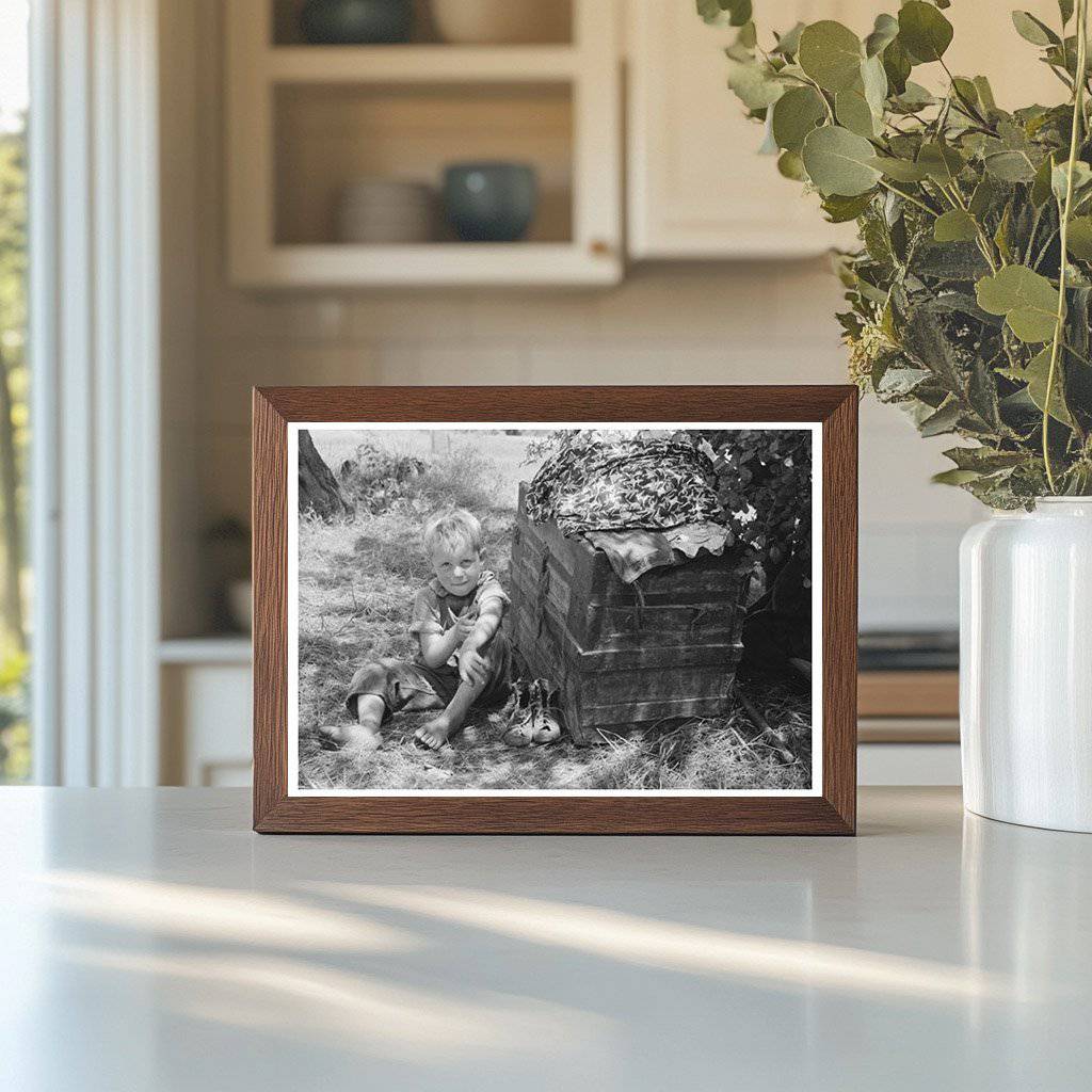 Child Laborer Camped by Roadside Oklahoma June 1939 - Available at KNOWOL