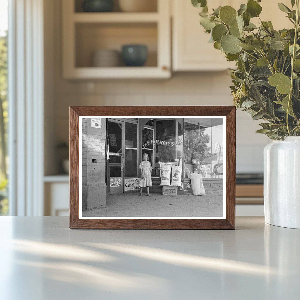 Child Leaves Grocery Store in Webbers Falls Oklahoma 1939 - Available at KNOWOL